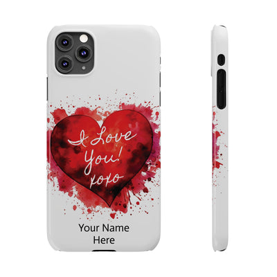 Slim Custom Personalized Valentine Love Gift for Her Cute Phone Cases for Iphone 16 Pro Max | iPhone 15 Case | iPhone 15 Pro Max Case, Iphone 14, 13, 12, 11, 10, 8, 7