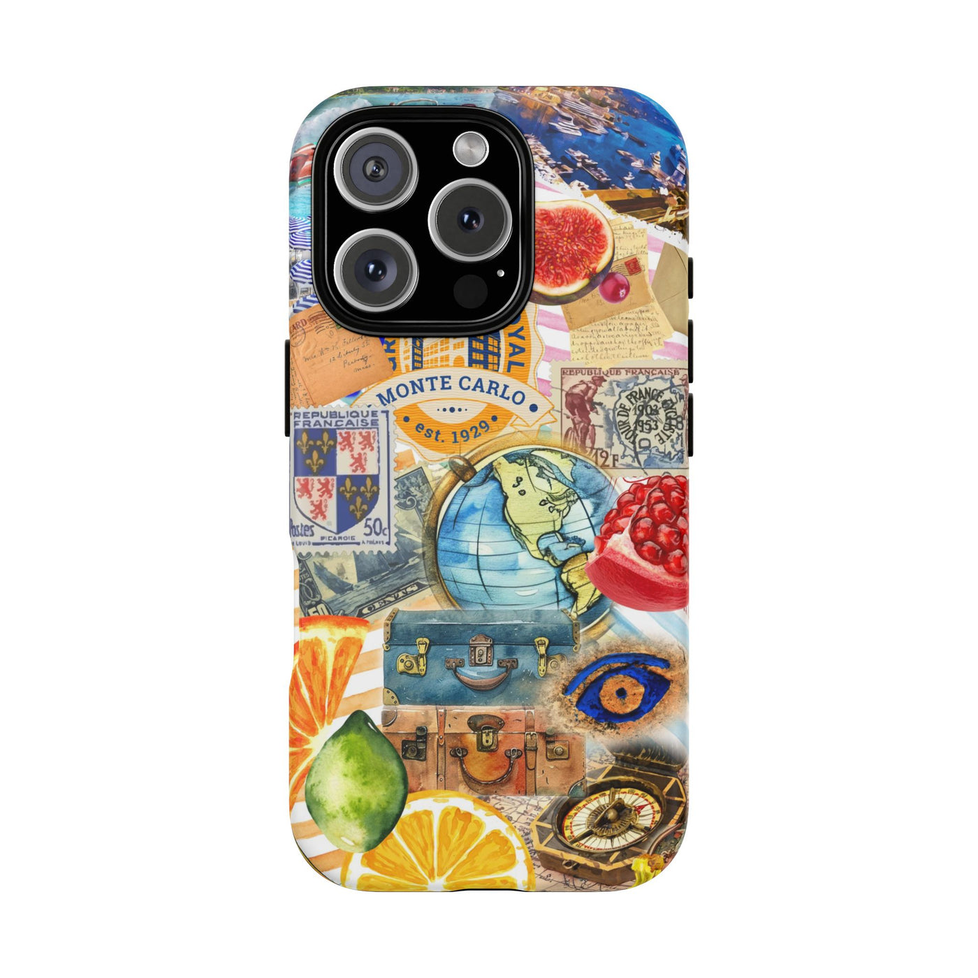 Cute European Summer Collage Phone Case, for IPhone 16 Case | Iphone 15, Iphone 14, IPhone 13 Case, 11 8 7, Samsung Galaxy S24, S23, S22, S21 Extra Protective