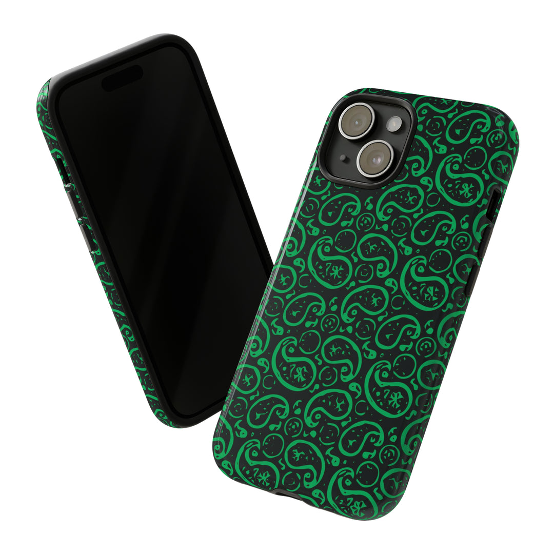 Cute IPhone Case | iPhone 15 Case | iPhone 15 Pro Max Case, Iphone 14 Case, Iphone 14 Pro Max Case IPhone Case for Art Lovers, Paisley Green - Studio40ParkLane
