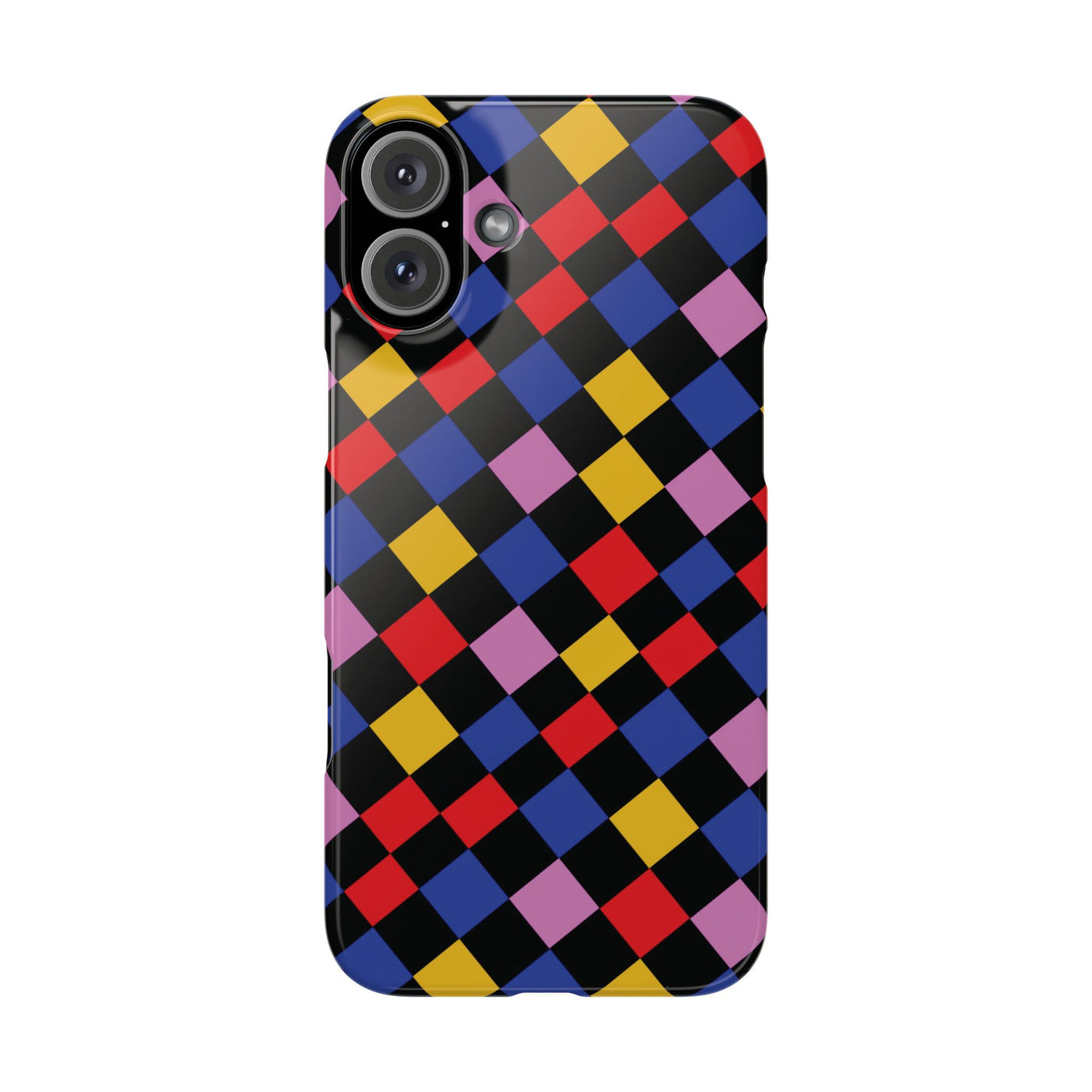 Colorful Checkerboard Cute Phone Case - Sleek Snap - for iPhone 16 15 14 13 12 11 Max Pro Plus Samsung Galaxy S24 S23 S22 S21 S20 Plus Ultra - Studio40ParkLane