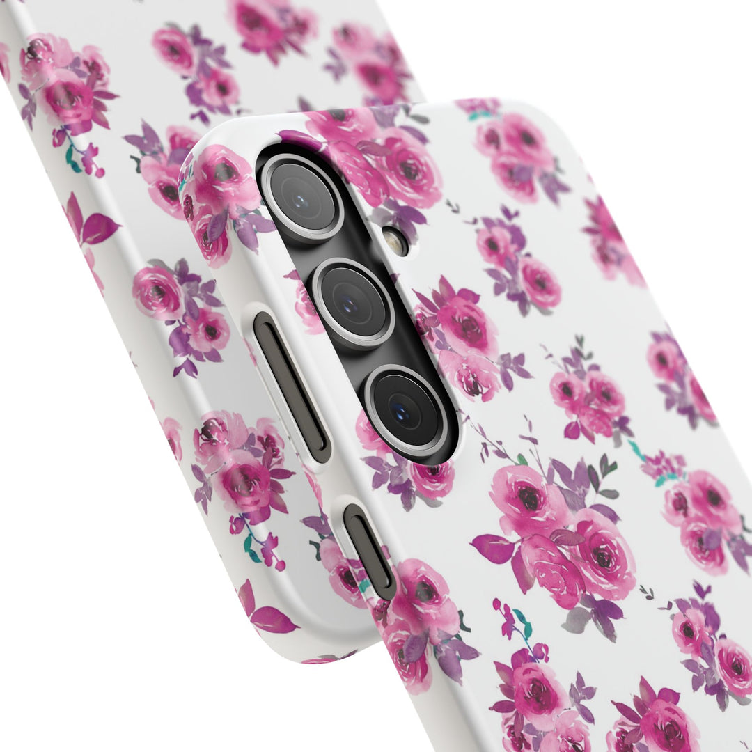 Sleek Snap Flowers Gift for Her Cute Phone Case for iPhone 16 15 14 13 12 11 X Xs Max Xr Pro Plus Samsung Galaxy S24 S23 S22 S21 S20 Ultra