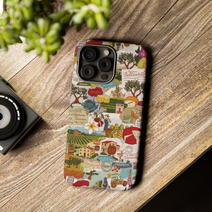 Italy Tuscany Coquette Collage Tough Premium Phone Case - For iPhone 17 Pro Max iPhone 16 Pro iPhone 15 Iphone 14 Plus 13 Pro 12 11 10 XR - Studio40ParkLane