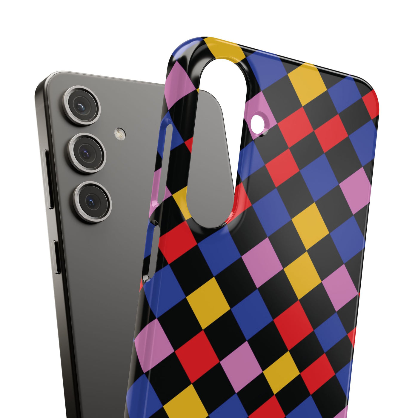 Colorful Checkerboard Cute Phone Case - Sleek Snap - for iPhone 16 15 14 13 12 11 Max Pro Plus Samsung Galaxy S24 S23 S22 S21 S20 Plus Ultra - Studio40ParkLane