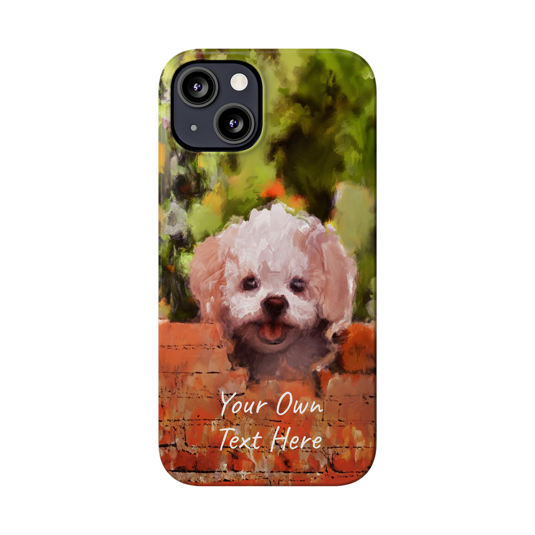 Slim Personalized Cute iPhone Cases - | iPhone 15 Case | iPhone 15 Pro Max Case, Iphone 14 Case, Iphone 14 Pro Max, Iphone 13, Bichon Frise Dog - Studio40ParkLane
