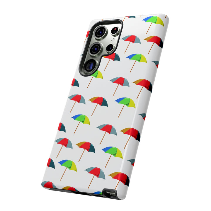 Cute Samsung Phone Case | Aesthetic Samsung Phone Case | Galaxy S23, S22, S21, S20 | Colorful Beach Parasols, Protective Phone Case - Studio40ParkLane
