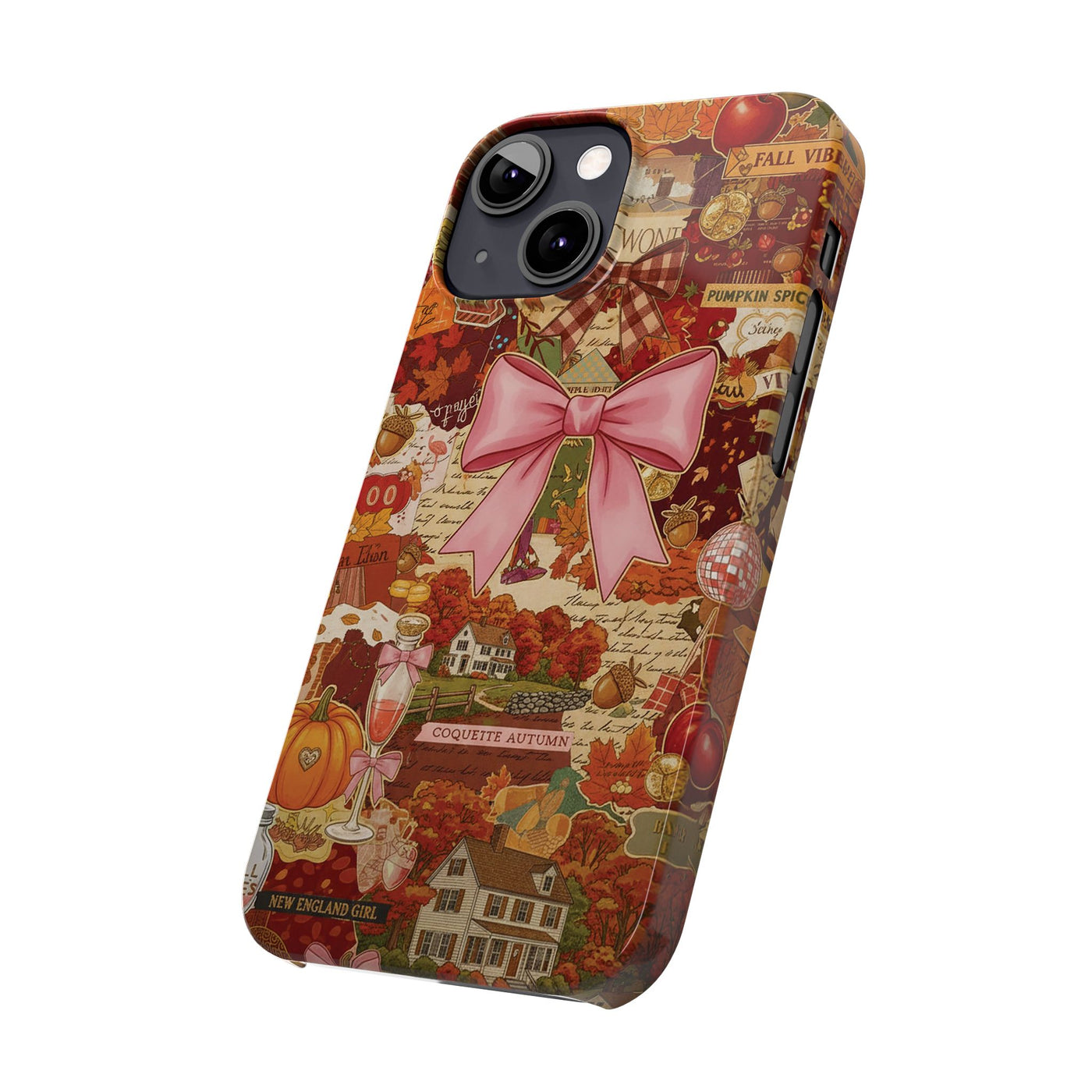 New England fall Coquette Collage Cute Phone Case for Iphone 16 - | iPhone 15 Pro Max Case | iPhone 14 Case Iphone 13 12 11 10 9 8 7 X XS - Studio40ParkLane