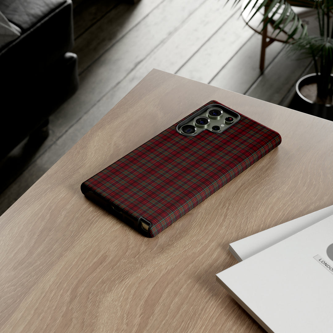Samsung Galaxy Phone Case | Tough Case double layered | Impact resistant | Galaxy S23, S22, S21, S20 - Matte/Glossy Rose Tartan McDonald - Studio40ParkLane