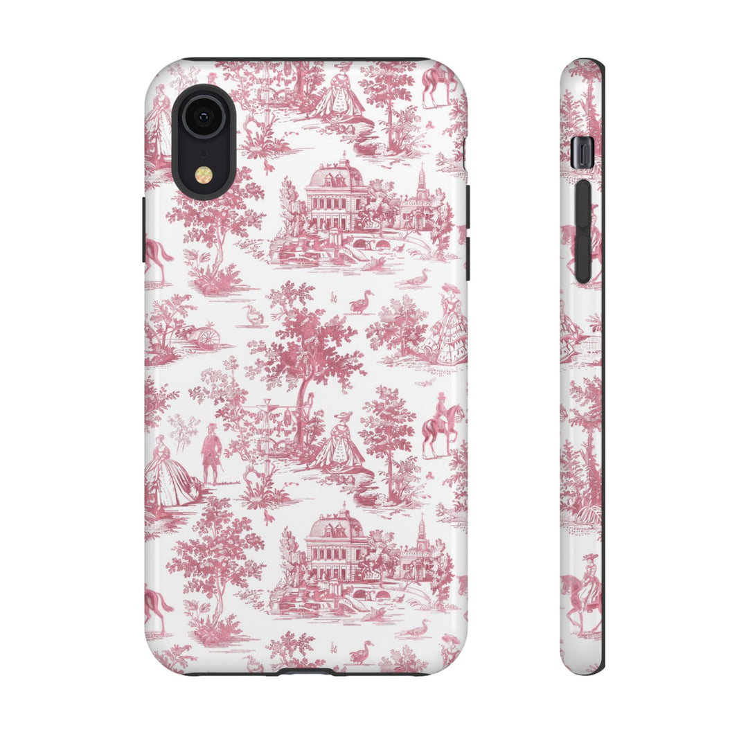 Premium Tough French Toile Gift for Her Cute Phone Cases for Samsung S25, S24, S23, S22, S21 Iphone, 16, 15, 14, 13, 12 Plus Max Pro Ultra - Studio40ParkLane