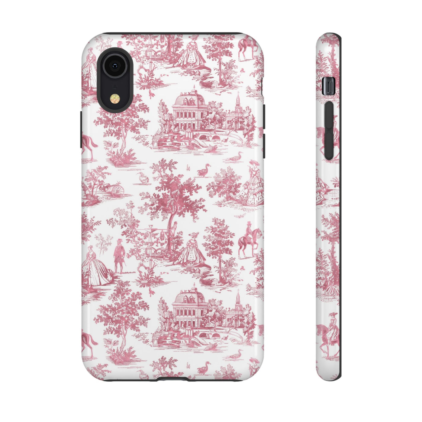 Premium Tough French Toile Gift for Her Cute Phone Cases for Samsung S25, S24, S23, S22, S21 Iphone, 16, 15, 14, 13, 12 Plus Max Pro Ultra - Studio40ParkLane