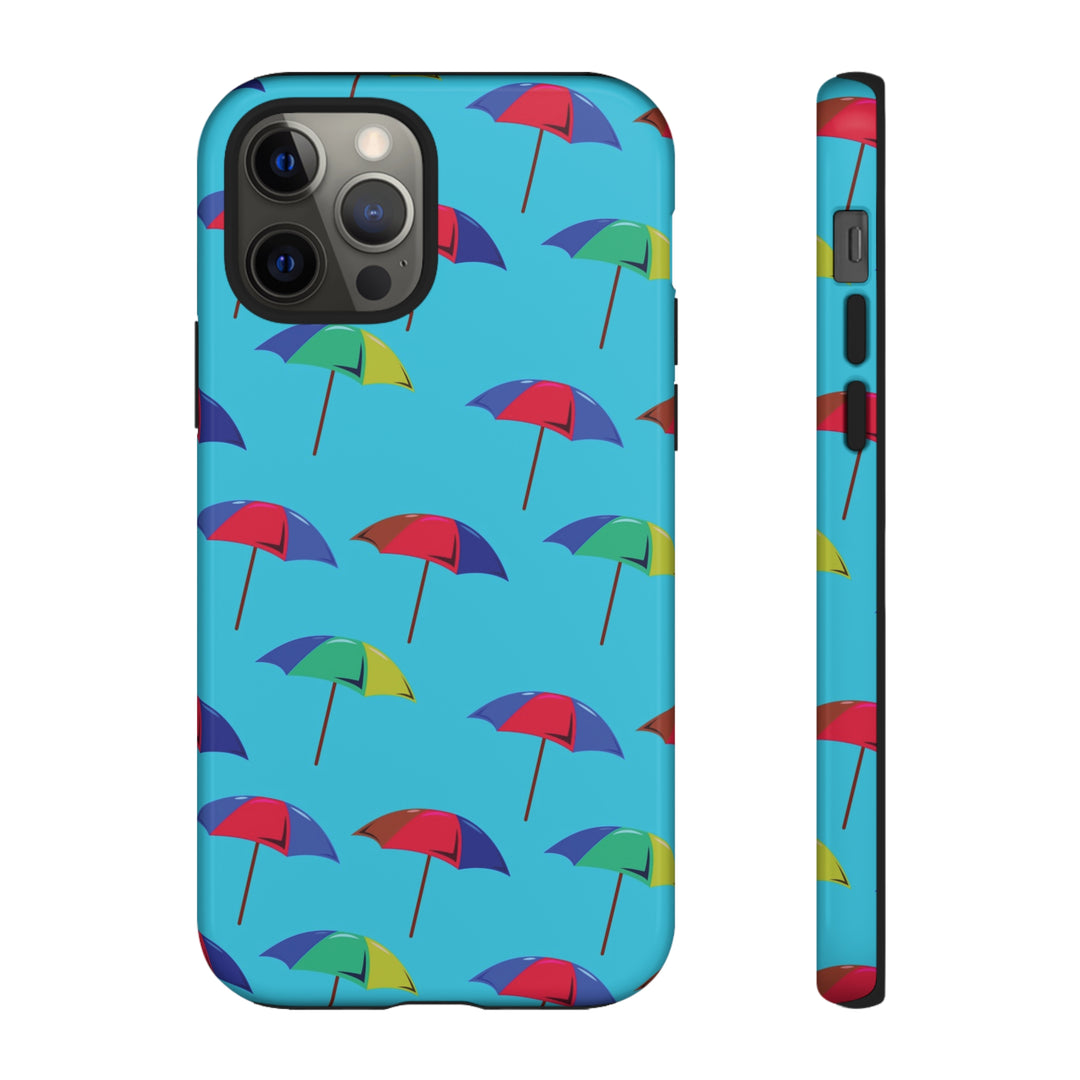 Cute IPhone Case | Colorful Beach Parasols Blue, iPhone 15 Case | iPhone 15 Pro Case, Iphone 14 Case, Iphone 14 Pro Max Case, Protective Iphone Case - Studio40ParkLane