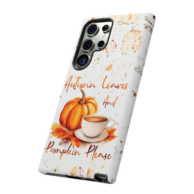 Impact Resistant, Fall Leaves Pumpkin Pie, Cute Phone Cases for Samsung S24, S23, S22, S21, IPhone 15 pro Iphone 14 pro Iphone 13 IPhone 12 Iphone 11