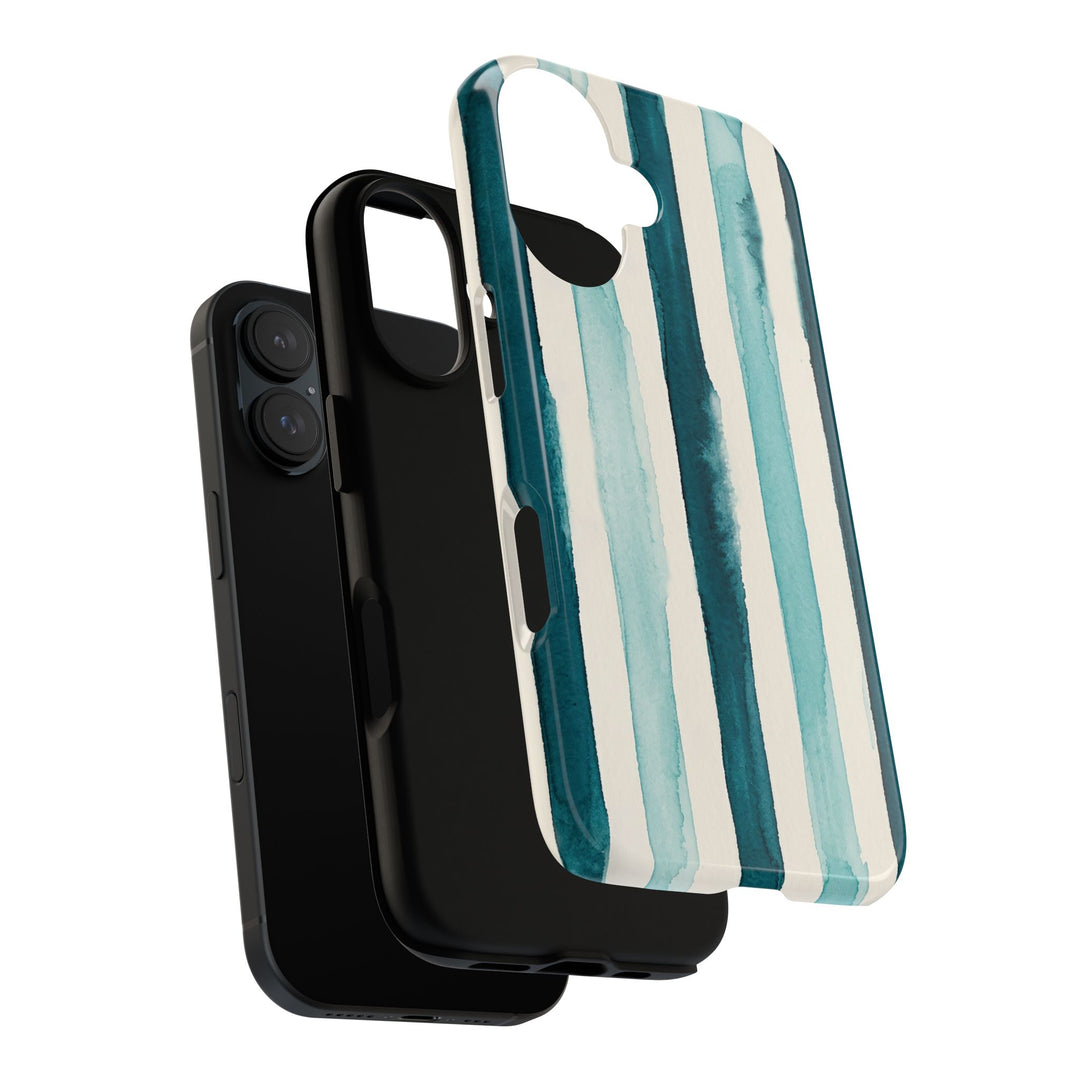 Tough Cute Green Stripes Phone Case, for IPhone 17 Pro Max | Iphone 17 Air, Iphone 16, IPhone 15, 14 13 12, Samsung Galaxy S26, S25, S24, S23
