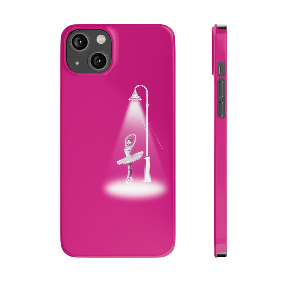 Slim Pink Ballet Dancer Spotlight Gift for Her Cute Phone Cases for Iphone 16 Pro Max | iPhone 15 Case | iPhone 15 Pro Max Case, Iphone 14, 13, 12, 11, 10, 8, 7 - Studio40ParkLane