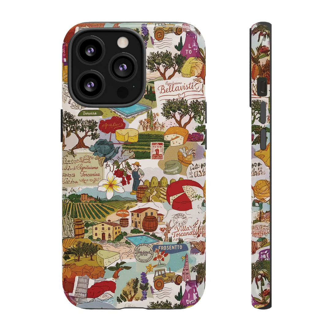 Italy Tuscany Coquette Collage Tough Premium Phone Case - For iPhone 17 Pro Max iPhone 16 Pro iPhone 15 Iphone 14 Plus 13 Pro 12 11 10 XR - Studio40ParkLane