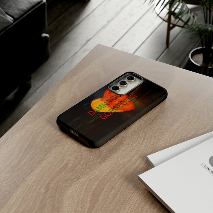 Cute Samsung Phone Case | Aesthetic Samsung Phone Case | Sunset Heart | Galaxy S23, S22, S21, S20 | Luxury Double Layer | Cool - Studio40ParkLane