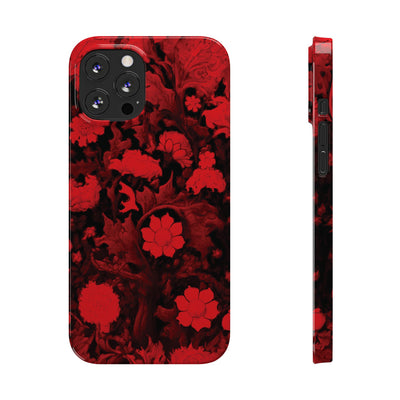 Slim Cute Phone Cases for Iphone - | iPhone 15 Case | iPhone 15 Pro Max Case, Iphone 14 Case, Iphone 14 Pro Max, Iphone 13, Red Flowers