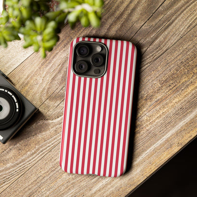 Tough Premium Winterberry Stripes Phone Case Gift for Her - For Apple iPhone 16 Pro Max 16e iPhone 15 Pro iPhone Iphone 14 Plus 13 Pro 12 SE XR - Studio40ParkLane
