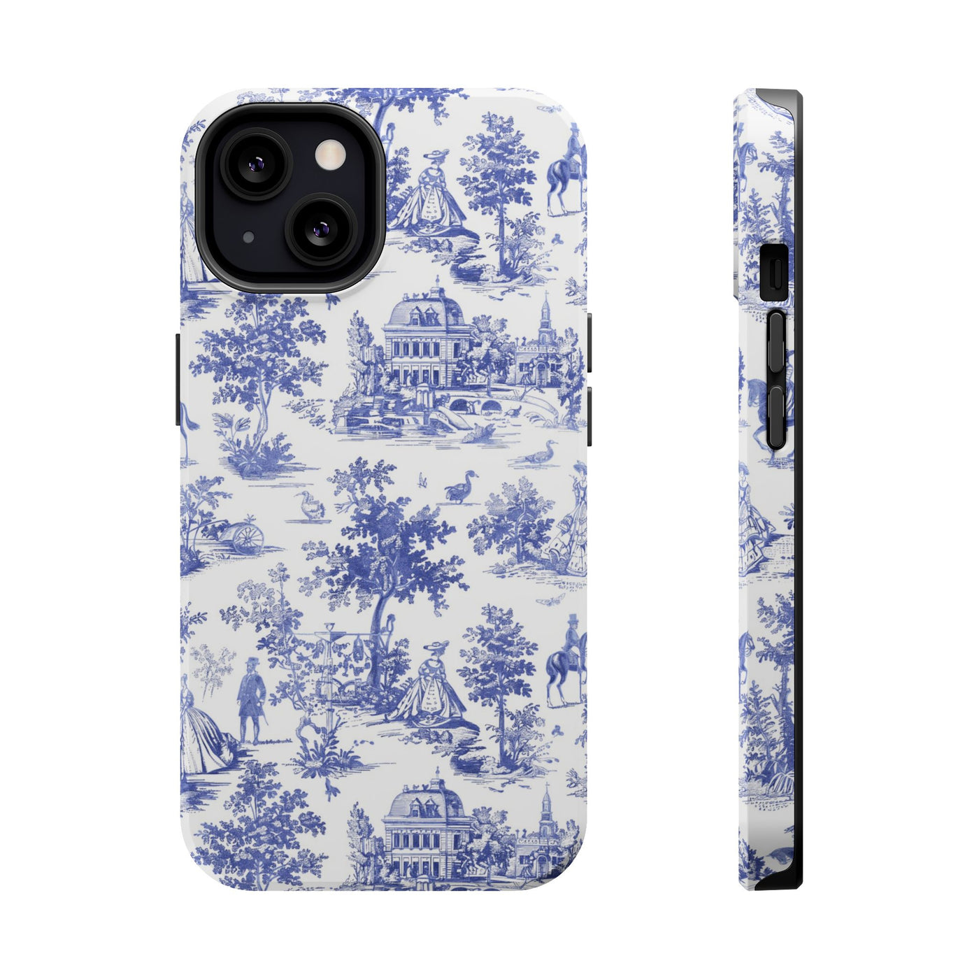 French Blue Toile Magsafe Cute Phone Case for Iphone Gift for Her,  | iPhone 15 Case | iPhone 15 Pro Max Case, Iphone 14, Iphone 14 Pro Max, Iphone 13, Iphone 16