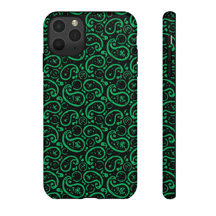 Cute IPhone Case | iPhone 15 Case | iPhone 15 Pro Max Case, Iphone 14 Case, Iphone 14 Pro Max Case IPhone Case for Art Lovers, Paisley Green - Studio40ParkLane