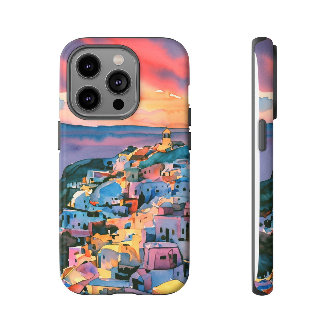 Impact Resistant, Greek Sunset, Cute Phone Cases for Samsung S24, S23, S22, S21, IPhone 15 pro Iphone 14 pro Iphone 13 IPhone 12 Iphone 11 - Studio40ParkLane