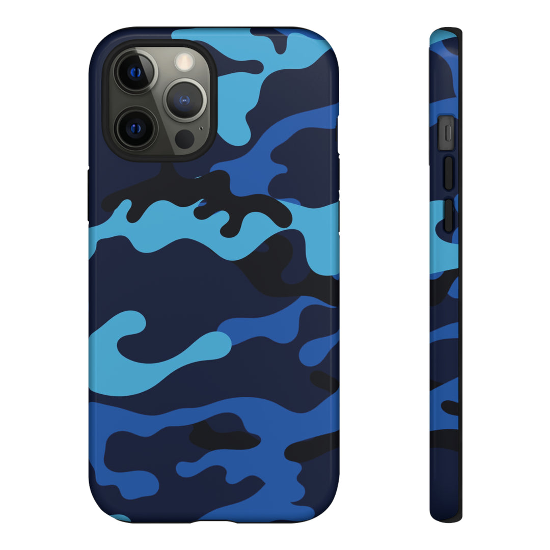Cool Phone Case | Blue Camouflage, For iPhone 15 Case | iPhone 15 Pro Case, Iphone 14 Case, Iphone 14 Pro Max Case, Protective Iphone Case - Studio40ParkLane