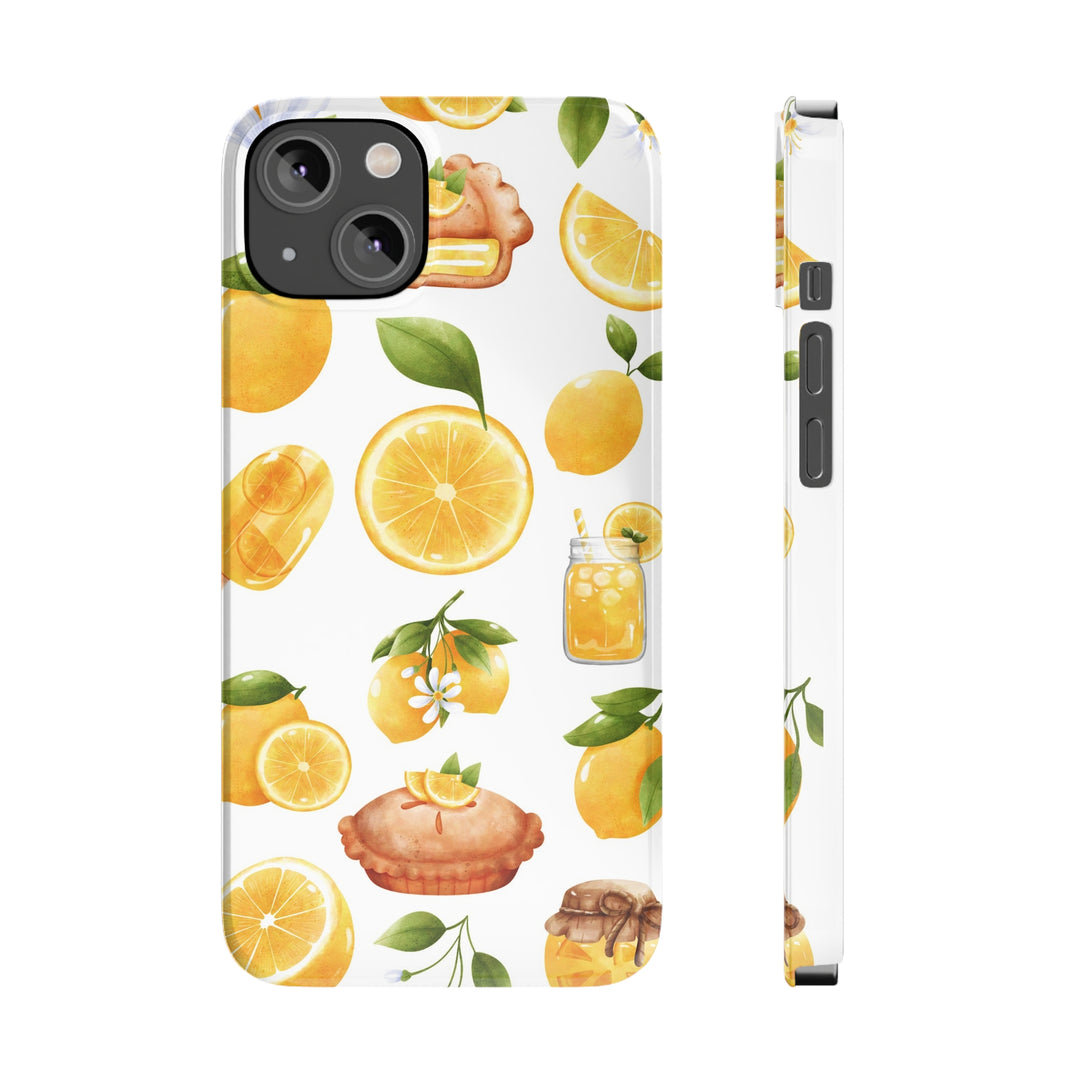 Slim Cute Phone Cases for Iphone - | iPhone 15 Case | iPhone 15 Pro Max Case, Iphone 14 Case, Iphone 14 Pro Max, Iphone 13, Summer Fruit Lemon - Studio40ParkLane