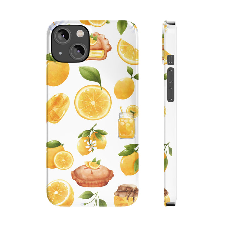 Slim Cute Phone Cases for Iphone - | iPhone 15 Case | iPhone 15 Pro Max Case, Iphone 14 Case, Iphone 14 Pro Max, Iphone 13, Summer Fruit Lemon - Studio40ParkLane