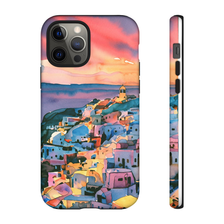 Impact Resistant, Greek Sunset, Cute Phone Cases for Samsung S24, S23, S22, S21, IPhone 15 pro Iphone 14 pro Iphone 13 IPhone 12 Iphone 11 - Studio40ParkLane