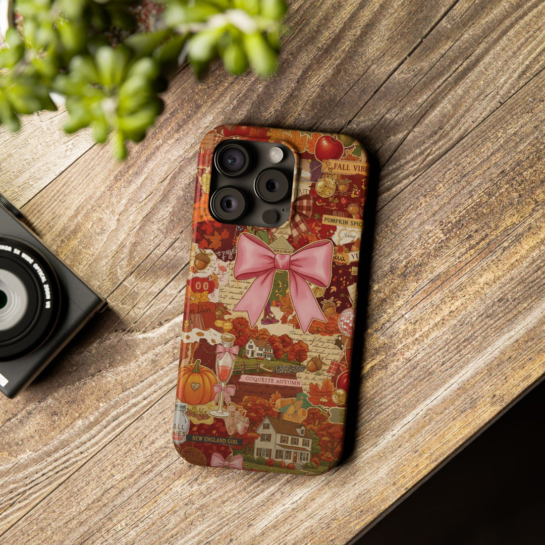 New England fall Coquette Collage Cute Phone Case for Iphone 16 - | iPhone 15 Pro Max Case | iPhone 14 Case Iphone 13 12 11 10 9 8 7 X XS - Studio40ParkLane