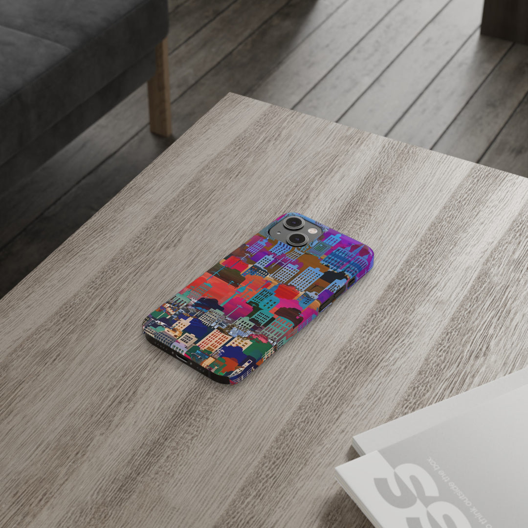 Slim Cute Phone Cases for Iphone - | iPhone 15 Case | iPhone 15 Pro Max Case, Iphone 14 Case, Iphone 14 Pro Max, Iphone 13, Summer Big City - Studio40ParkLane