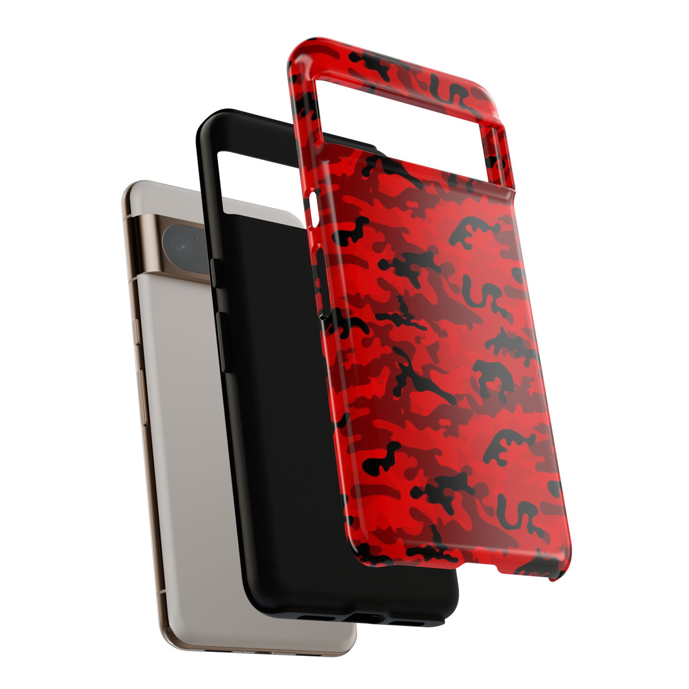 Impact Resistant, Red Camo Camouflage, Cute Phone Cases for Samsung S24, S23, S22, S21, IPhone 15 pro Iphone 14 pro Iphone 13 IPhone 12 Iphone 11