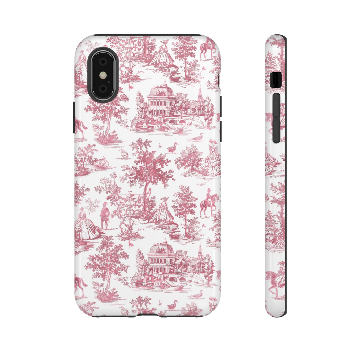Premium Tough French Toile Gift for Her Cute Phone Cases for Samsung S25, S24, S23, S22, S21 Iphone, 16, 15, 14, 13, 12 Plus Max Pro Ultra - Studio40ParkLane