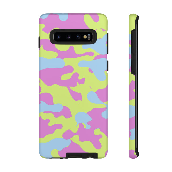 Cute Phone Case | Aesthetic Phone Cases| for Galaxy S23, S22, S21, S20 | Blue Pink Camouflage, Protective Phone Case - Studio40ParkLane