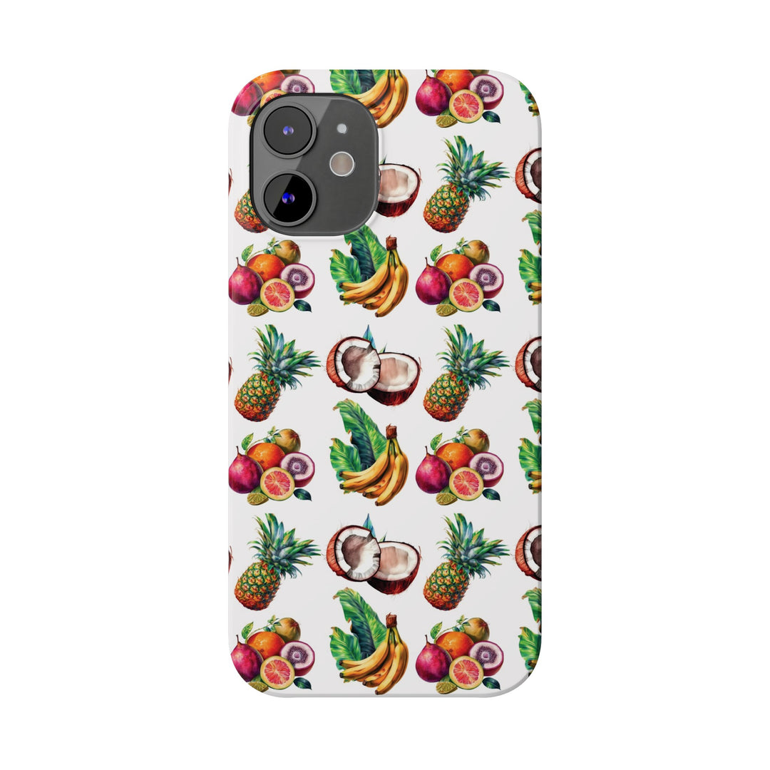 Slim Cute Phone Cases for Iphone - | iPhone 15 Case | iPhone 15 Pro Max Case, Iphone 14 Case, Iphone 14 Pro Max, Iphone 13, Tropical Summer Fruit - Studio40ParkLane