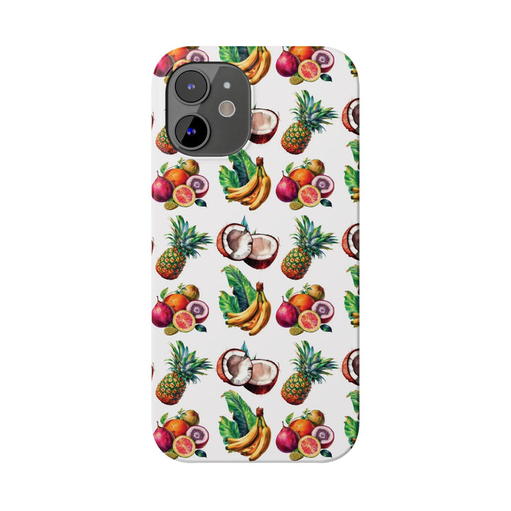 Slim Cute Phone Cases for Iphone - | iPhone 15 Case | iPhone 15 Pro Max Case, Iphone 14 Case, Iphone 14 Pro Max, Iphone 13, Tropical Summer Fruit - Studio40ParkLane