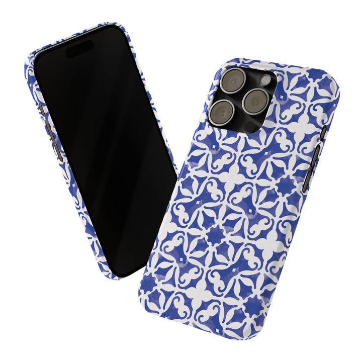 Slim Blue Mosaic Gift for Her Cute Phone Cases for Iphone 16 Case | iPhone 15 Case | iPhone 15 Pro Max Case, Iphone 14, Iphone 14 Pro Max, Iphone 13, 11,10,8,7 - Studio40ParkLane