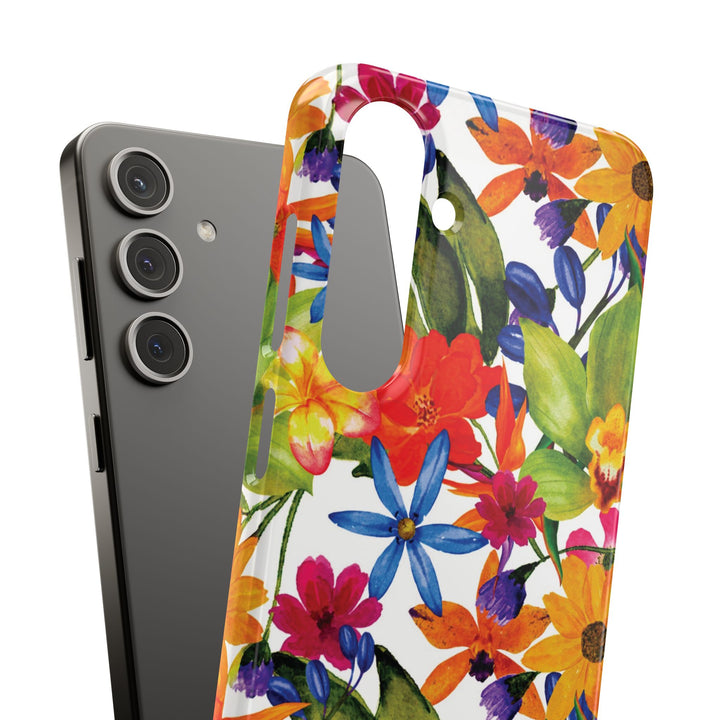 Sleek Snap Colorful Flowers Cute Phone Case for iPhone 16 15 14 13 12 11 X Xs Max Xr Pro Plus Samsung Galaxy S24 S23 S22 S21 S20 Note Ultra