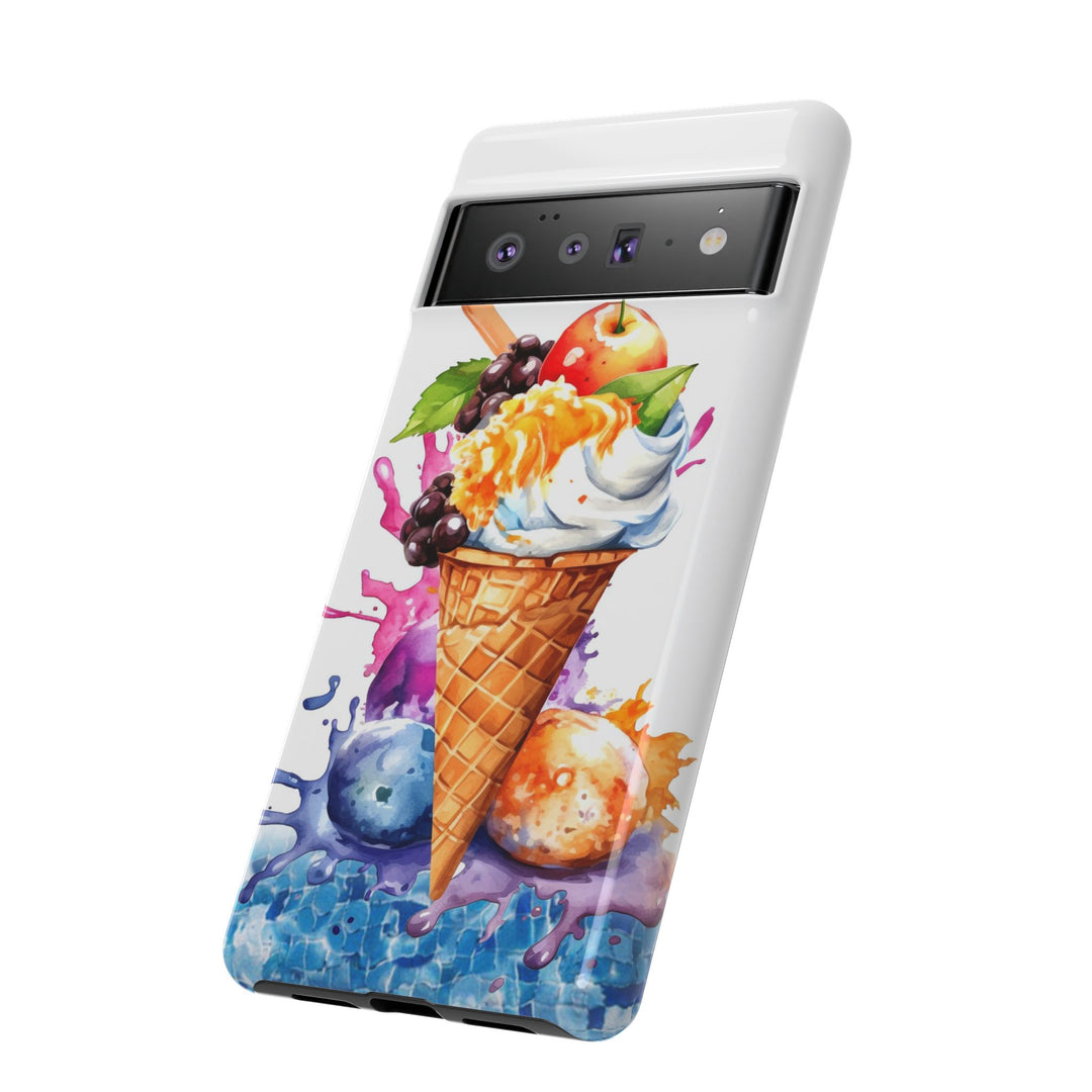 Impact Resistant, Summer Ice Cream Cone, Cute Phone Cases for Samsung S24, S23, S22, S21, IPhone 15 pro Iphone 14 pro Iphone 13 IPhone 12 Iphone 11 - Studio40ParkLane