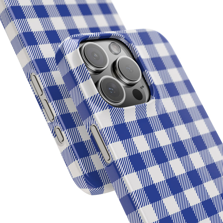 Slim Blue Gingham Gift for Her Cute Phone Cases for Iphone 16 Pro Max | iPhone 15 Case | iPhone 15 Pro Max Case, Iphone 14, 13, 12, 11, 10, 8, 7 - Studio40ParkLane