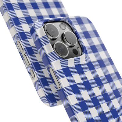 Slim Blue Gingham Gift for Her Cute Phone Cases for Iphone 16 Pro Max | iPhone 15 Case | iPhone 15 Pro Max Case, Iphone 14, 13, 12, 11, 10, 8, 7