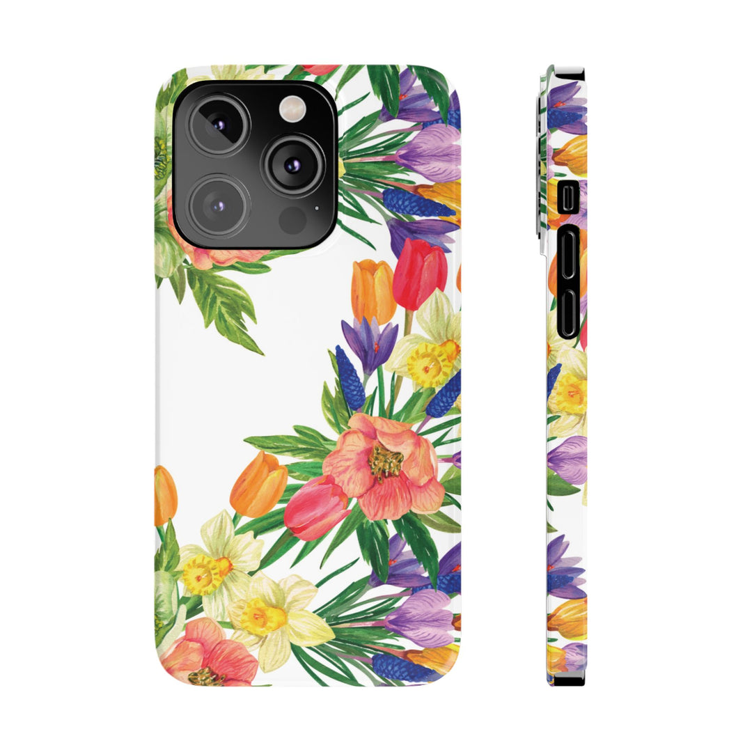 Slim Spring Flowers Gift for Her Cute Phone Cases for Iphone 16 Pro Max | iPhone 15 Case | iPhone 15 Pro Max Case, Iphone 14, 13, 12, 11, 10, 8, 7 - Studio40ParkLane