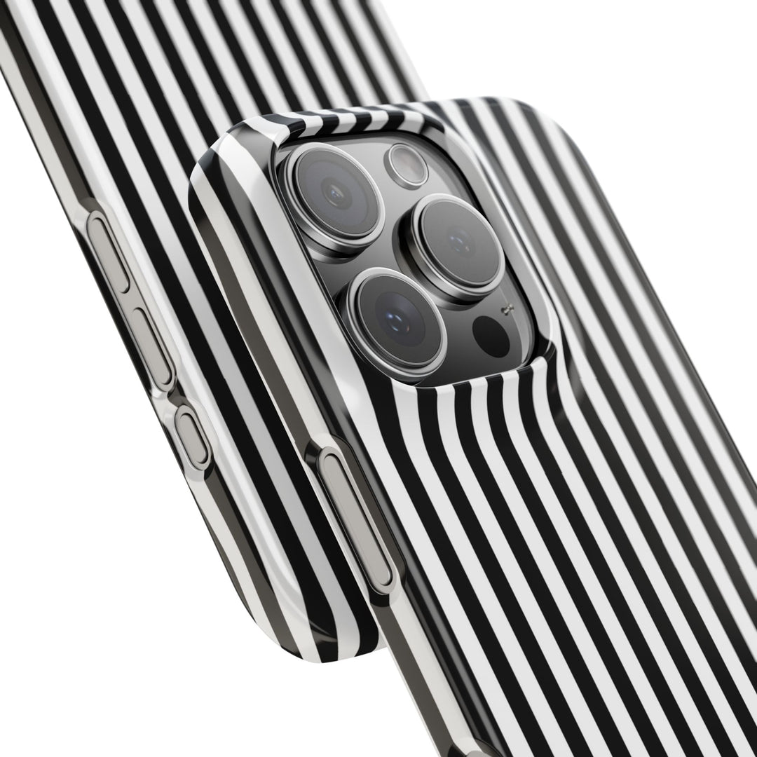 Slim Custom Personalized Black White Striped Phone Case for Iphone 16 - | iPhone 15 Pro Max Case | iPhone 14 Case Iphone 13 12 11 10 9 8 - Studio40ParkLane