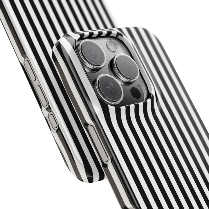 Slim Custom Personalized Black White Striped Phone Case for Iphone 16 - | iPhone 15 Pro Max Case | iPhone 14 Case Iphone 13 12 11 10 9 8 - Studio40ParkLane