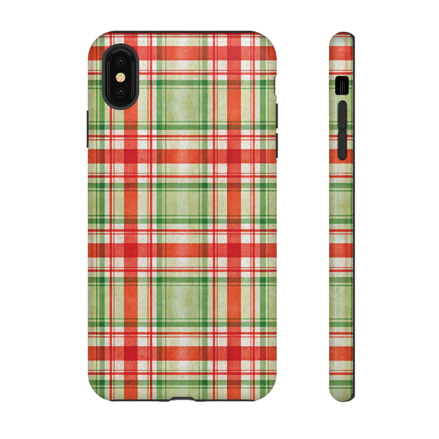 Aesthetic Tough Red Green Checkered Premium Phone Case - For iPhone 17 Pro Max iPhone 16 Pro iPhone 15 Iphone 14 Plus 13 Pro 12 11 10 XR XS - Studio40ParkLane
