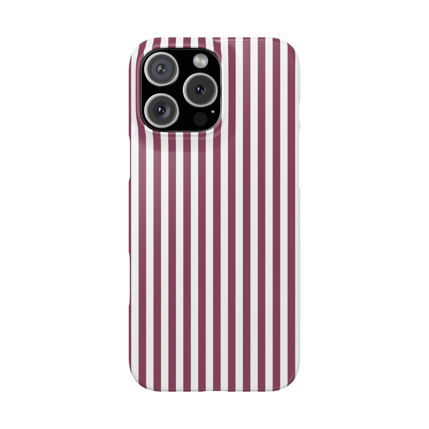 Slim Claret Red Striped Cute Phone Case for Iphone 16 - | iPhone 15 Pro Max Case | iPhone 14 Case Iphone 13 12 11 10 9 8 7 XS X Gift for Her - Studio40ParkLane