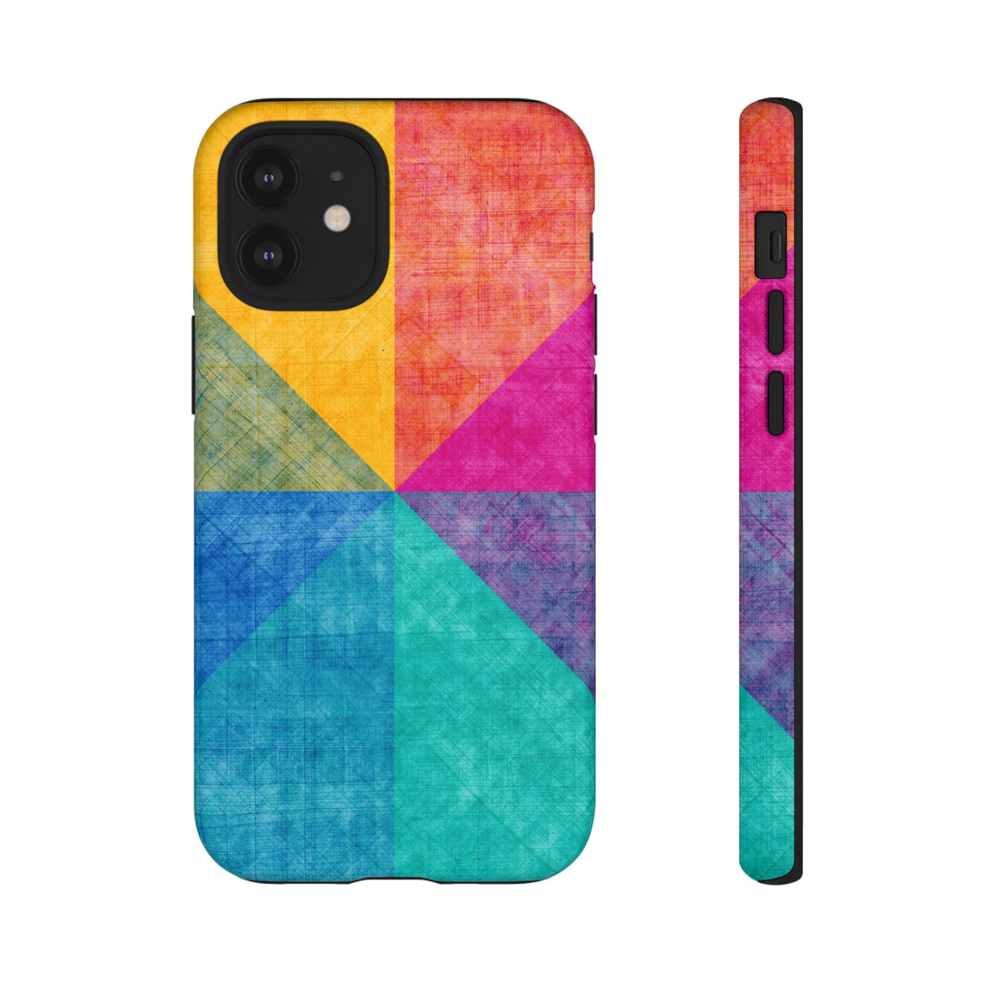 Impact Resistant, Colored Shapes, Cute Phone Cases for Samsung S24, S23, S22, S21, IPhone 15 pro Iphone 14 pro Iphone 13 IPhone 12 Iphone 11