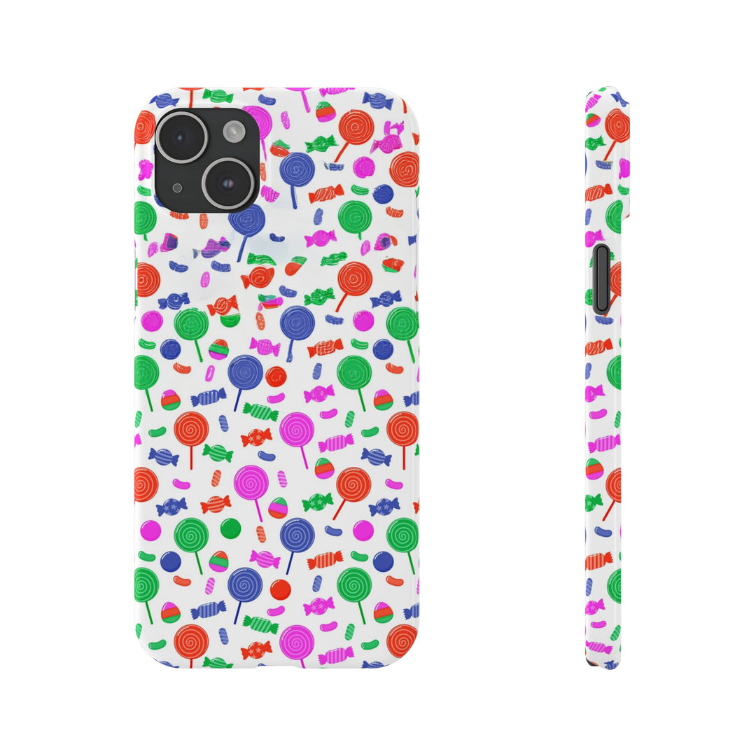 Slim Cute Phone Cases for Iphone - | iPhone 15 Case | iPhone 15 Pro Max Case, Iphone 14 Case, Iphone 14 Pro Max, Iphone 13, Summer Lollipops Red - Studio40ParkLane