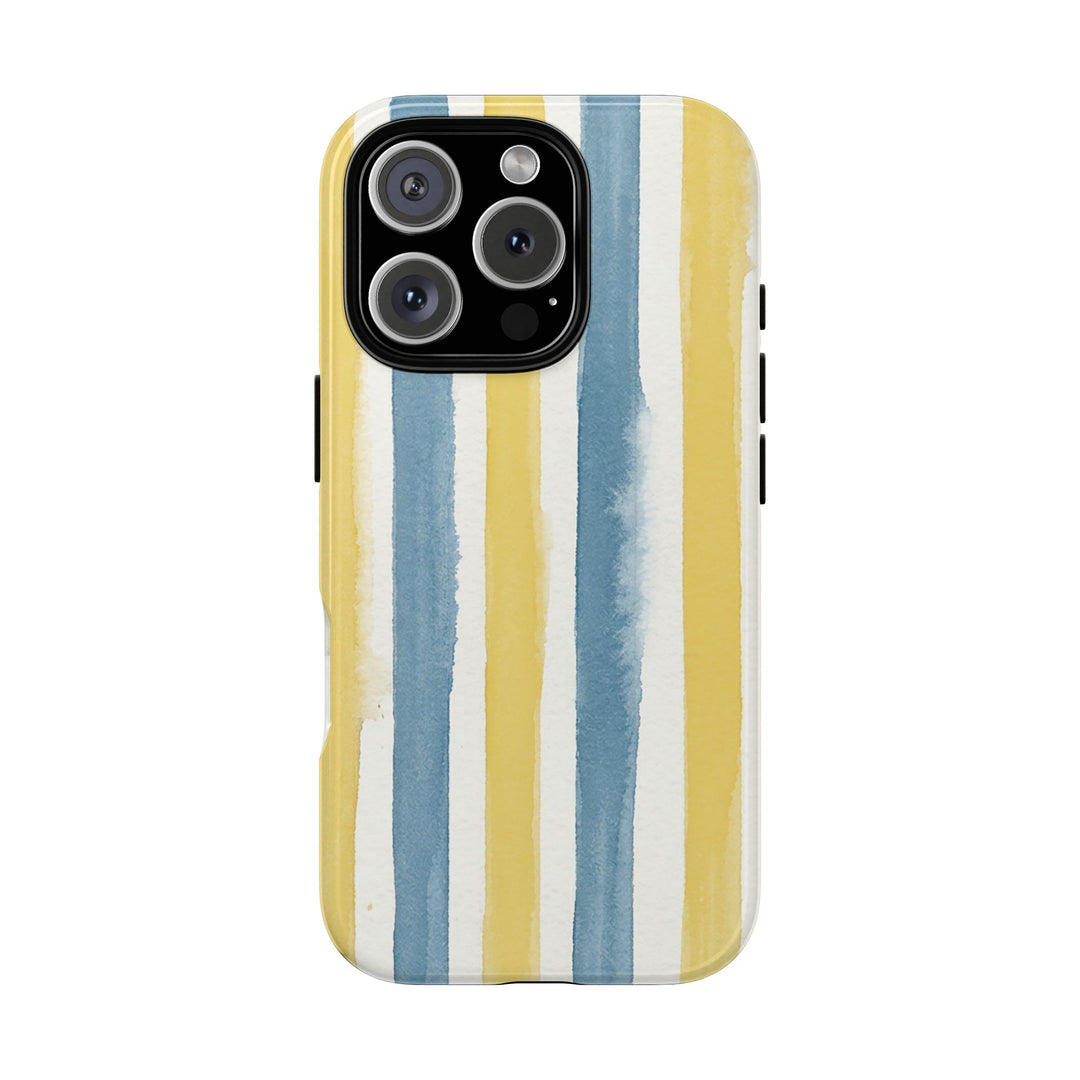 Tough Cute Yellow Stripes Phone Case, for IPhone 17 Pro Max | Iphone 17 Air, Iphone 16, IPhone 15, 14 13 12, Samsung Galaxy S26, S25, S24, S23 - Studio40ParkLane