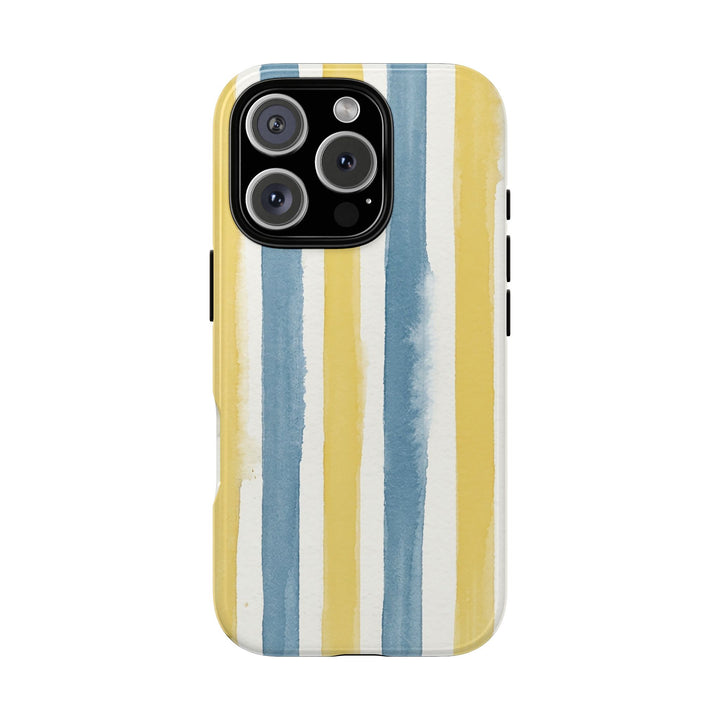 Tough Cute Yellow Stripes Phone Case, for IPhone 17 Pro Max | Iphone 17 Air, Iphone 16, IPhone 15, 14 13 12, Samsung Galaxy S26, S25, S24, S23 - Studio40ParkLane
