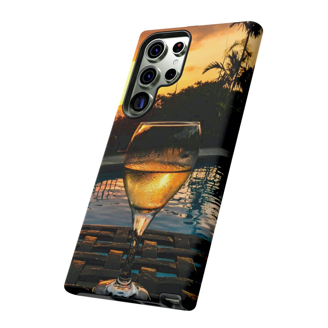 Samsung Galaxy Phone Case | Galaxy S23, S22, S21, S20 | Luxury Case Double Layered | Impact Resistant | Fashionable - Wine Glass 1 - Studio40ParkLane